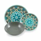 Blue Colored Porcelain Tableware Set 18 Pieces - Eivissa Viadurini