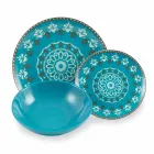 Blue Colored Porcelain Tableware Set 18 Pieces - Eivissa Viadurini