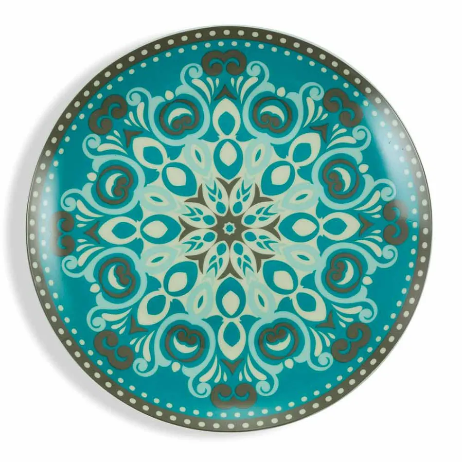 Blue Colored Porcelain Tableware Set 18 Pieces - Eivissa Viadurini