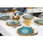 Blue Colored Porcelain Tableware Set 18 Pieces - Eivissa Viadurini