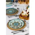 Blue Colored Porcelain Tableware Set 18 Pieces - Eivissa Viadurini