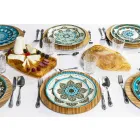 Blue Colored Porcelain Tableware Set 18 Pieces - Eivissa Viadurini