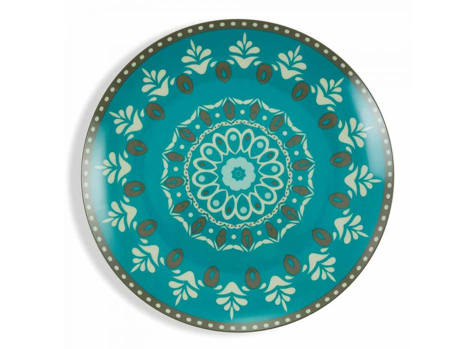 Blue Colored Porcelain Tableware Set 18 Pieces - Eivissa Viadurini