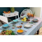 Tableware Colored Dishes Set Full 18 Pieces Design - Osteria Viadurini