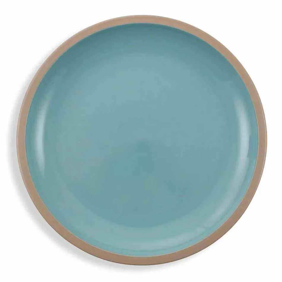 Dinnerware Set Colored Plates Full 18 Pieces Design - Osteria Viadurini