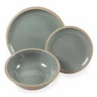 Dinnerware Set Colored Plates Full 18 Pieces Design - Osteria Viadurini