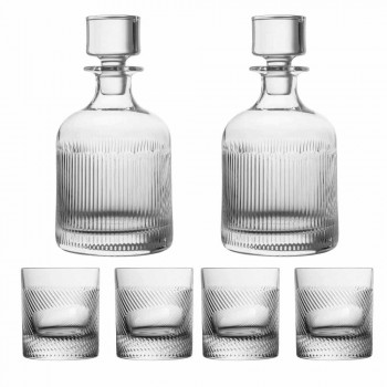 6-Piece Luxury Design Ecological Crystal Whiskey Set - Tactile