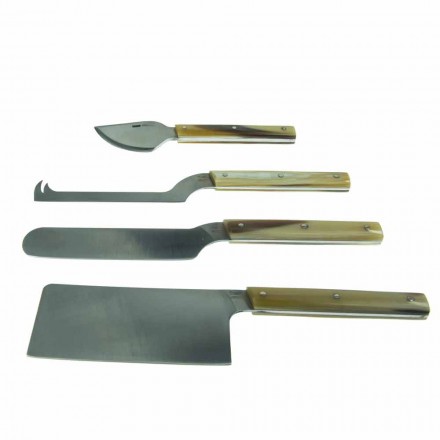 Service of 4 Artisan Cheese Knives Made in Italy - Cheese Viadurini