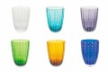 Set of 12 Modern Colored Glass Design Glasses for Water - Botswana