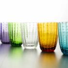 Set of 6 Modern Colored Glass Design Glasses for Water - Botswana Viadurini