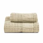 Bath Towels in Colored Honeycomb Cotton and Linen - Turis Viadurini