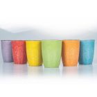 Tall Water Glasses Service in Colored Ceramic 12 Pieces - Abruzzo Viadurini