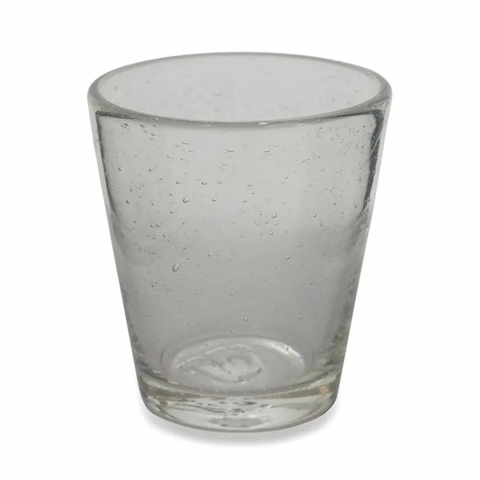 Set of 6 Colored Blown Glass Glasses from Abruzzo - Water Viadurini