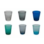 Set of 6 Colored Blown Glass Glasses from Abruzzo - Water Viadurini