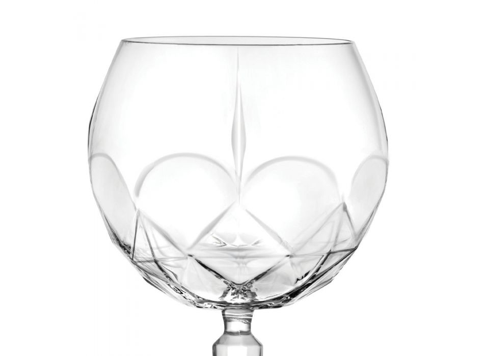 Gin Tonic Cocktail Glass Service in Eco Crystal 12 Pcs - Bromeo Viadurini
