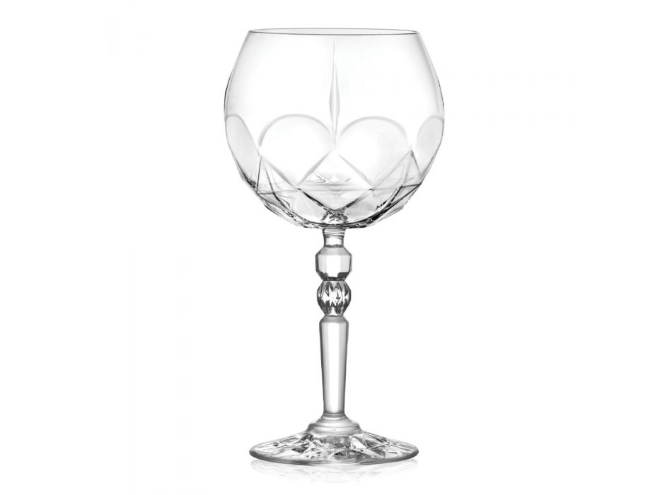 Gin Tonic Cocktail Glass Service in Eco Crystal 12 Pcs - Bromeo Viadurini