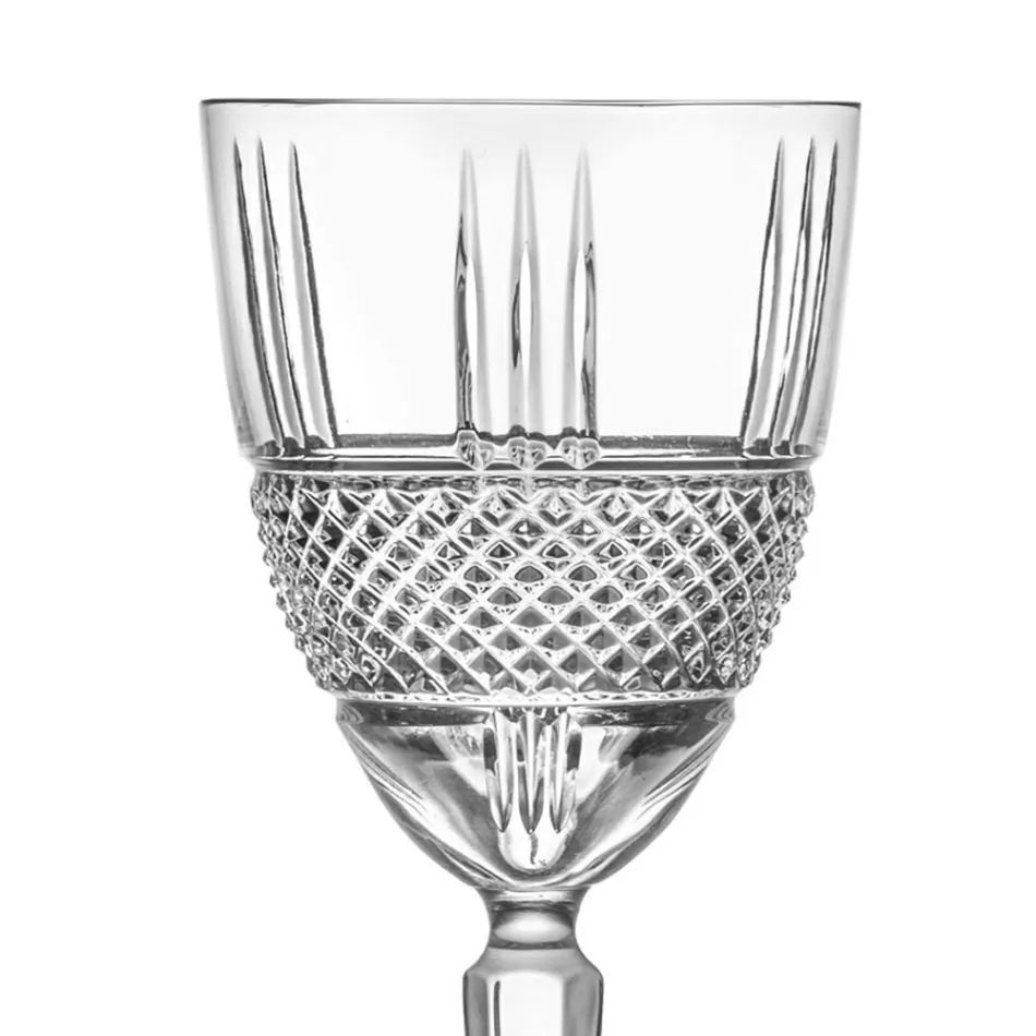 Ecological Crystal Wine or Water Goblet Service 12 Pcs - Lively Viadurini