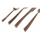 Flat Black Steel or Copper Design 24 Pieces Cutlery Set - Antozoi Viadurini