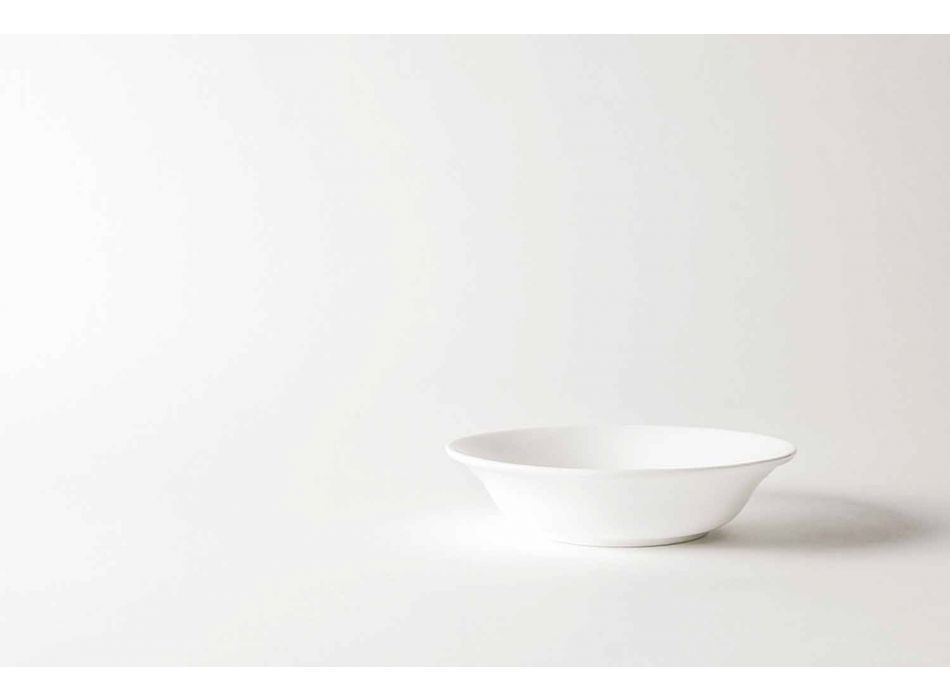 4-Piece Serving Plates Set in White Designer Porcelain - Samantha