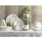 Set of 27 Elegant White Porcelain Design Plates - Gimignano Viadurini