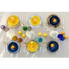 Service Colored and Modern Dishes Tableware Complete Set 18 Pieces - Cefalu Viadurini
