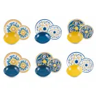 Service Colored and Modern Dishes Tableware Complete Set 18 Pieces - Cefalu Viadurini