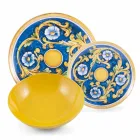 Service Colored and Modern Dishes Tableware Complete Set 18 Pieces - Cefalu Viadurini