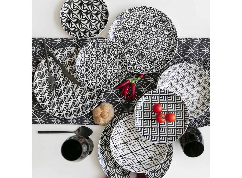 Complete Dinnerware Set in Colored and Modern Porcelain 18 Pieces - Stilotto Viadurini