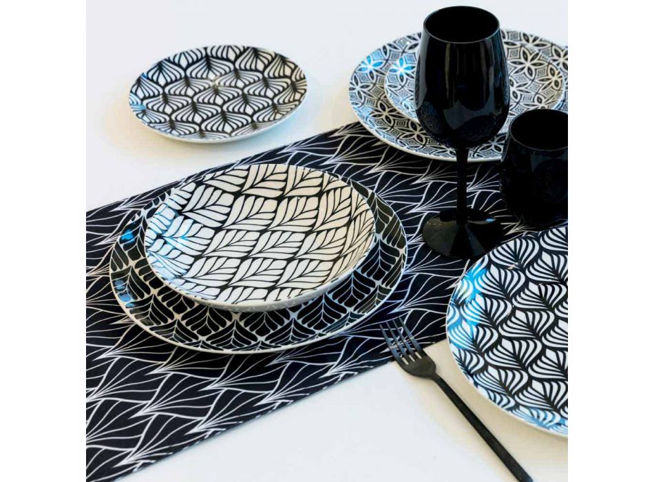 Complete Dinnerware Set in Colored and Modern Porcelain 18 Pieces - Stilotto Viadurini
