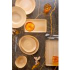 12 Pieces Appetizer Plates Service in Colored Stoneware of Modern Design - Simba Viadurini