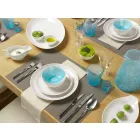 Serving Dishes 3 Pieces Modern Design in White Porcelain - Malaga Viadurini