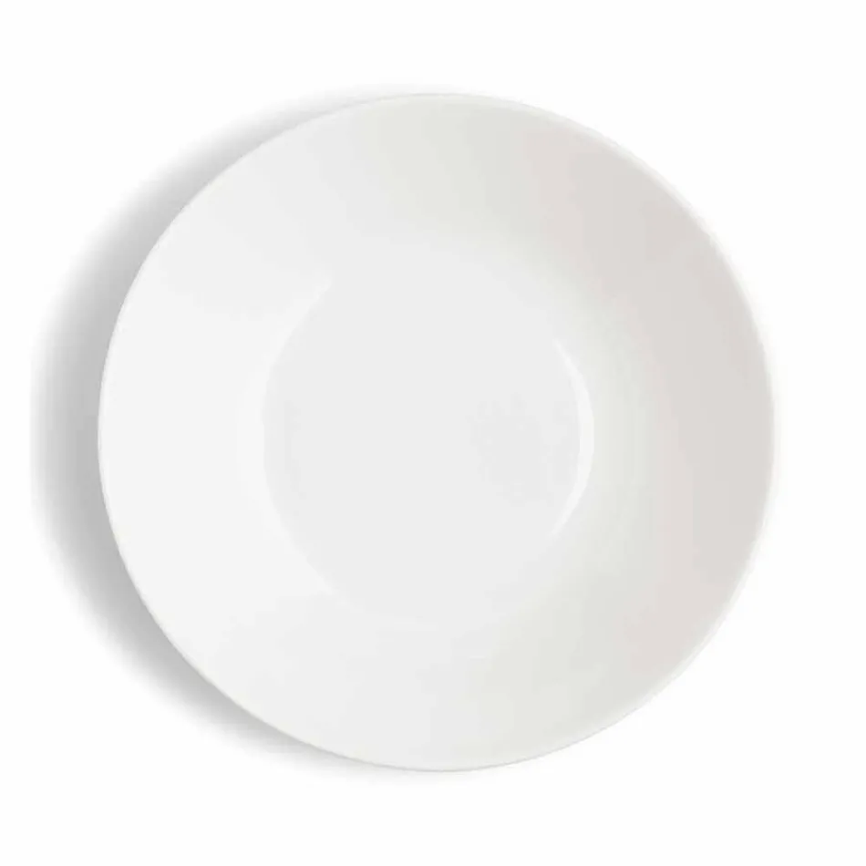 Serving Dishes 3 Pieces Modern Design in White Porcelain - Malaga Viadurini