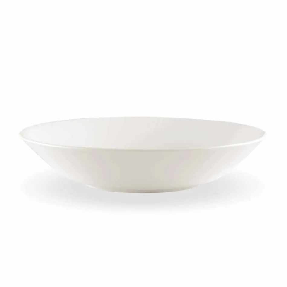 Serving Dishes 3 Pieces Modern Design in White Porcelain - Malaga Viadurini