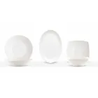 Serving Dishes 3 Pieces Modern Design in White Porcelain - Malaga Viadurini