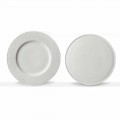 Gourmet Design Serving Dishes in White Porcelain 2 Pieces - Flavia