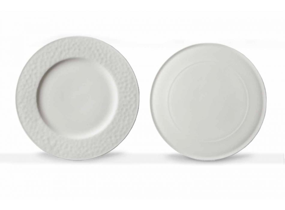 Gourmet Design Serving Dishes in White Porcelain 2 Pieces - Flavia Viadurini