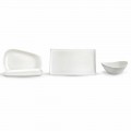 Serving Plates for Lunch or Modern Porcelain 14 Pieces - Nalah
