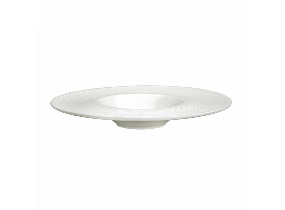 Modern Porcelain Dinner Plate Set 26 Pieces - Nalah Viadurini