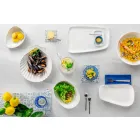 White Porcelain Dinner or Serving Dishes Service - Nalah Viadurini