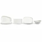 White Porcelain Dinner or Serving Dishes Service - Nalah Viadurini