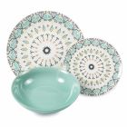 Stoneware and Colored Porcelain Tableware Service 18 Pieces - Egypt Viadurini