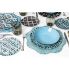 Dinnerware Set Porcelain Colored Porcelain Modern 18 Pieces - Timesquare Viadurini