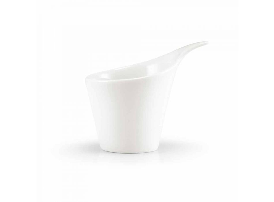 Dishes Set Modern Design Rectangular Porcelain 25 Pieces - Melbourne Viadurini