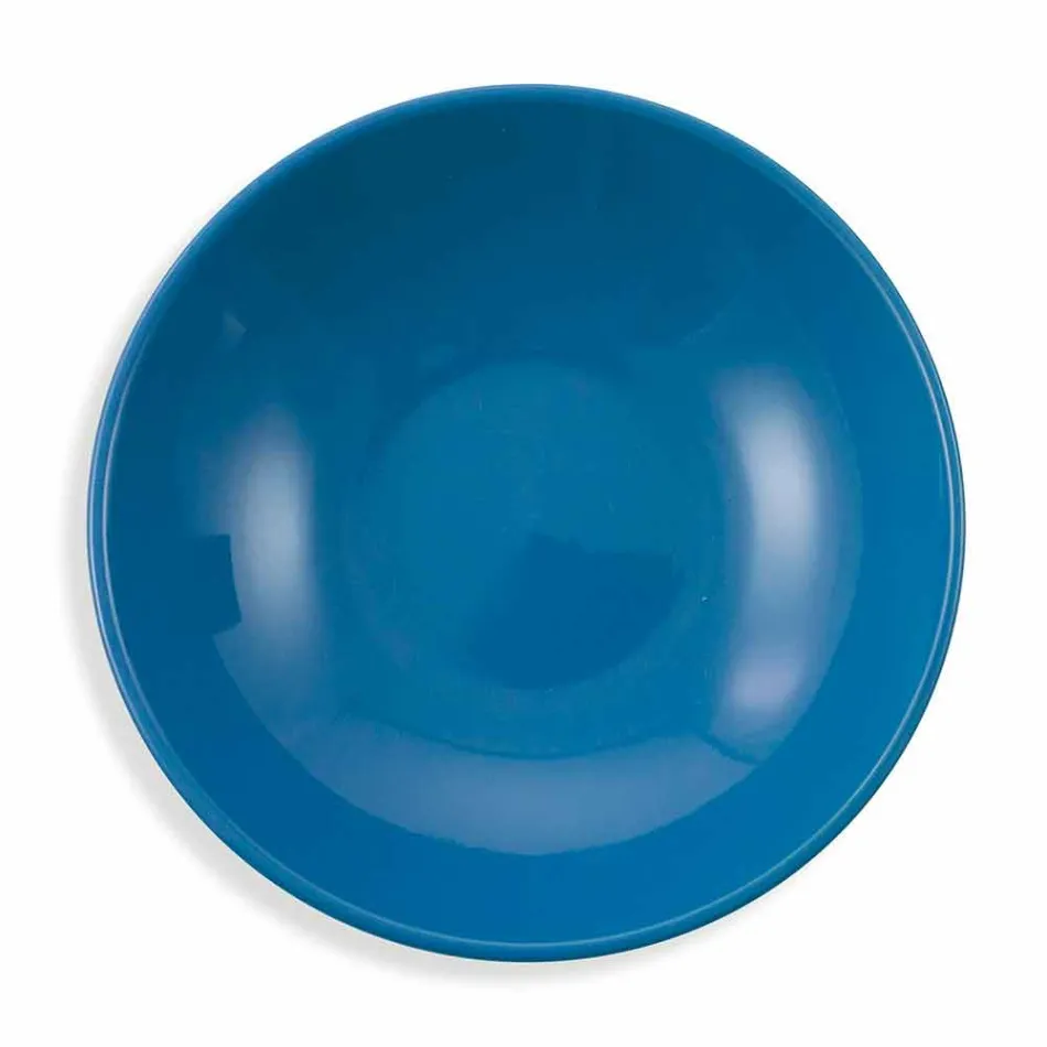 Ethnic Dishes Service in Porcelain and Colored and Modern Stoneware 18 Pieces - Fez Viadurini