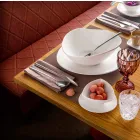 White Porcelain Dinnerware Set 23 Pieces Modern and Elegant Design - Nalah Viadurini