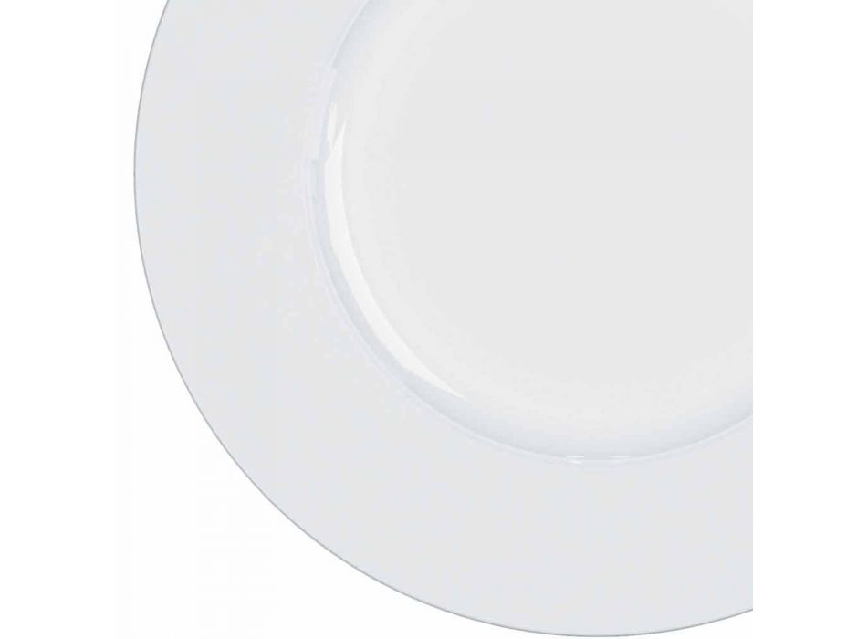 Modern and Elegant Dinner Dinner Set in Porcelain 24 Pieces - Telescope Viadurini