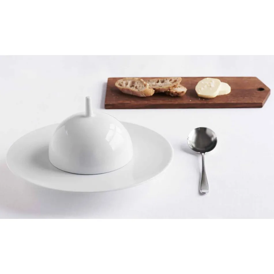 Modern and Elegant Dinner Dinner Set in Porcelain 24 Pieces - Telescope Viadurini