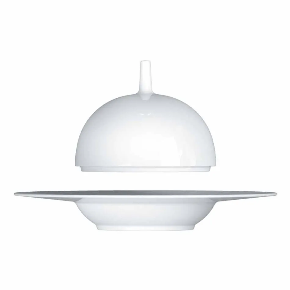 Modern and Elegant Dinner Dinner Set in Porcelain 24 Pieces - Telescope Viadurini