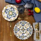Modern Dishes Set in Colored Ceramic, Complete 18 Pieces - Abatellis Viadurini