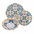 Modern Dishes Set in Colored Ceramic, Complete 18 Pieces - Abatellis Viadurini